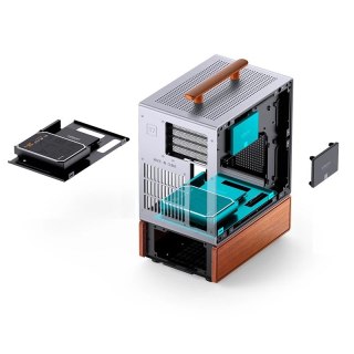 Obudowa PC Jonsbo T7, Midi-Tower, mATX, Szkło Hartowane - srebrne Jonsbo