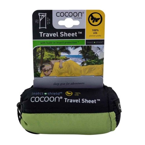 Prześcieradła podróżne Cocoon Insect Shield, 218 x 90 cm 100% jedwabne pnącze COCOON