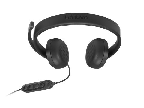 Przewodowy zestaw słuchawkowy VoIP Lenovo 5000 z mikrofonem, USB A/C, Czarny Lenovo