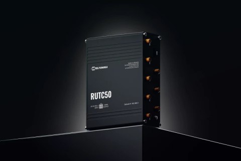 Router bezprzewodowy Teltonika RUTC50 Gigabit Ethernet Dual-band (2.4 GHz/5 GHz) 5G Czarny Teltonika
