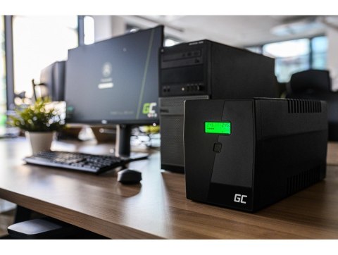 Green Cell UPS03 zasilacz UPS Technologia line-interactive 1,999 kVA 600 W 4 x gniazdo sieciowe Green Cell