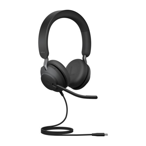Jabra Evolve2 40 SE Zestaw słuchawkowy Przewodowa Opaska na głowę Połączenia/muzyka USB Type-C Czarny Jabra