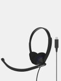 Koss Headphones CS200 USB Wired, On-Ear, Microphone, USB Type-A, Black Koss