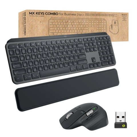 Logitech MX Keys combo for Business Gen 2 klawiatura Dołączona myszka Biuro RF Wireless + Bluetooth QWERTY Amerykański międzynar Logitech