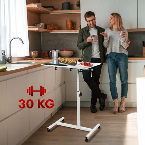 MACLEAN MOBILNE BIURKO/STAND NA LAPTOP, BIAŁE, REGULACJA WYSOKOŚĆ 59-89CM, MAX. 30KG MC-121 W Maclean