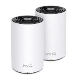 TP-Link Deco XE75 Pro (2-pack) Trójpasmowy (2,4 GHz / 5 GHz / 6 GHz) Wi-Fi 6E (802.11ax) Biały 3 Wewnętrzne TP-LINK