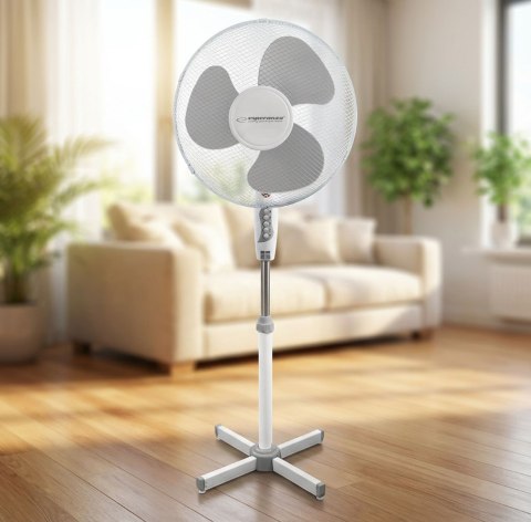 EHF001WE Esperanza wentylator 16'' stojący hurricane biało-szary