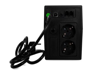 Green Cell UPS01LCD zasilacz UPS Technologia line-interactive 0,6 kVA 360 W 2 x gniazdo sieciowe Green Cell