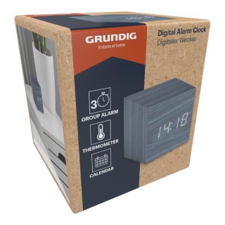 Grundig - Cyfrowy budzik LED z termometrem i kalendarzem (niebieski) Grundig