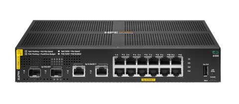 HPE Aruba 6100 Managed 12G 2SFP+ PoE+ 139W Switch High Peak