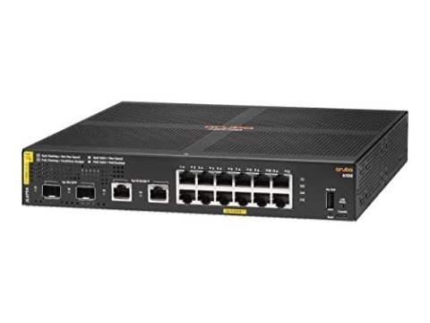 HPE Aruba 6100 Managed 12G 2SFP+ PoE+ 139W Switch High Peak