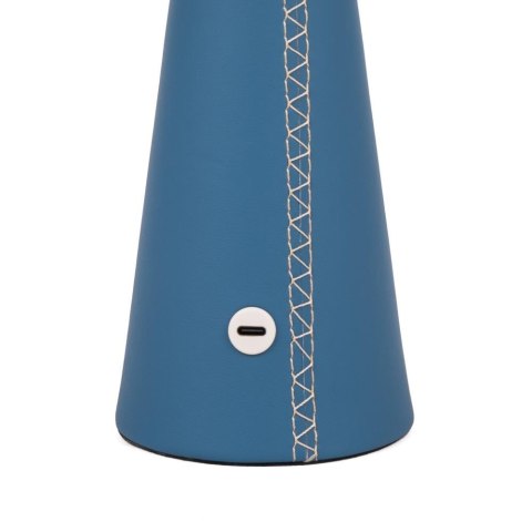 Lampka biurkowa nocna V-TAC 3W LED 33cm CCT ładowanie USB-C ściemnianie niebieska skóra VT-10117 3000K-6000K 240lm