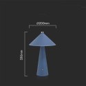 Lampka biurkowa nocna V-TAC 3W LED 33cm CCT ładowanie USB-C ściemnianie niebieska skóra VT-10117 3000K-6000K 240lm