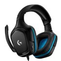Logitech G G432 Zestaw słuchawkowy Przewodowa Opaska na głowę Gaming Czarny, Niebieski Logitech