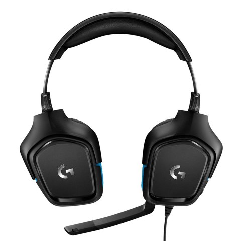 Logitech G G432 Zestaw słuchawkowy Przewodowa Opaska na głowę Gaming Czarny, Niebieski Logitech