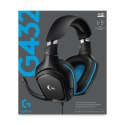 Logitech G G432 Zestaw słuchawkowy Przewodowa Opaska na głowę Gaming Czarny, Niebieski Logitech