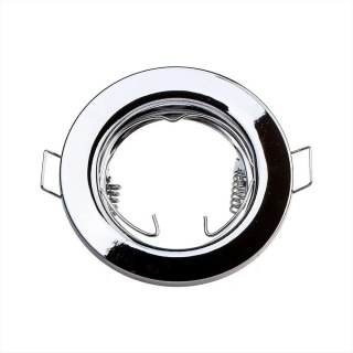 Oczko V-TAC GU10 okrągłe stałe chrom (opak. 2 szt) VT-778-CH