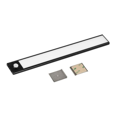 Oprawa podszafkowa V-TAC 2,5W LED czarna czujnik ruchu ładowanie USB 60cm VT-8143 4000K 260lm