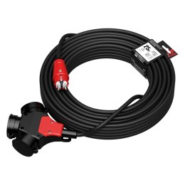 Przedł. KERG 3-GNIAZDOWY 3G2.5 25M CZARNY H05RRF guma EPR KERG