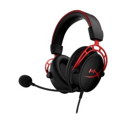 Zestaw słuchawkowy do gier HyperX Cloud Alpha czarno-czerwony, Przewodowy, 13 - 27000 Hz, Gaming, 298 g, Czerwony Hewlett-Packard