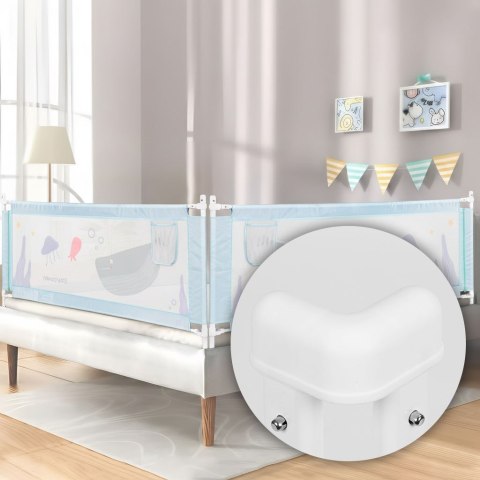 Barierka ochronna na łóżko 200 cm osłona zabezpieczenie dla dzieci ECOTOYS ECOTOYS