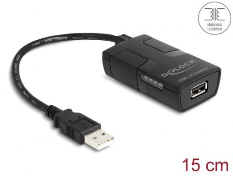 DeLOCK Izolator USB 2.0 Typu-A męski na żeński z izolacją 5 kV dla linii przesyłu danych DELOCK