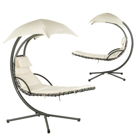 Leżanka huśtawka ogrodowa hamak fotel wiszący kosz beżowa MultiGarden MultiGarden