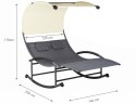 Leżanka leżak ogrodowy z daszkiem huśtawka MultiGarden MultiGarden