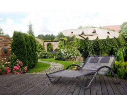 Leżanka leżak ogrodowy z daszkiem huśtawka hamak MultiGarden MultiGarden