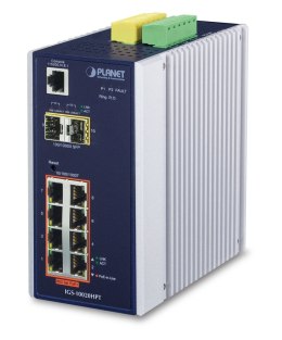 PLANET IGS-10020HPT łącza sieciowe Zarządzany L2+ Gigabit Ethernet (10/100/1000) Obsługa PoE Czarny, Biały Planet