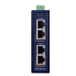 PLANET Industrial 2-port 10/100/1000T Gigabit Ethernet Obsługa PoE Niebieski Planet