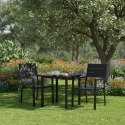 Zestaw 2 krzeseł ogrodowych na taras balkon stal HDPE - czarne MultiGarden MultiGarden