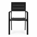 Zestaw 2 krzeseł ogrodowych na taras balkon stal HDPE - czarne MultiGarden MultiGarden