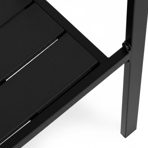 Zestaw 2 krzeseł ogrodowych na taras balkon stal HDPE - czarne MultiGarden MultiGarden