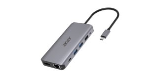 Acer 12-in-1 Type-C Dongle Przewodowa USB 3.2 Gen 1 (3.1 Gen 1) Type-C Srebrny Acer