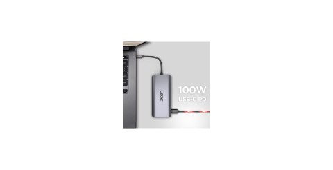 Acer 12-in-1 Type-C Dongle Przewodowa USB 3.2 Gen 1 (3.1 Gen 1) Type-C Srebrny Acer