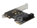 DeLOCK 4 portowy SATA PCI Express x1 Card - Konstrukcja niskoprofilowa DELOCK