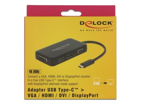 DeLOCK 63929 stacja dokująca USB 2.0 Type-C Czarny DELOCK