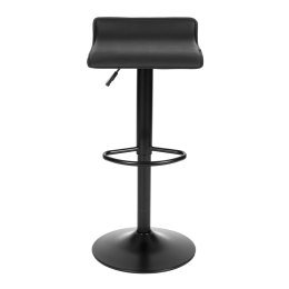 Hoker stołek barowy obrotowy podnóżek regulacja wysokości czarny ekoskóra ModernHome ModernHome