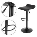 Hoker stołek barowy obrotowy podnóżek regulacja wysokości czarny ekoskóra ModernHome ModernHome