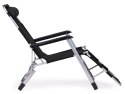 Leżak fotel ogrodowy plażowy składany 2w1 leżanka czarny MultiGarden MultiGarden