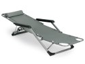 Leżak fotel ogrodowy plażowy składany 2w1 leżanka szary MultiGarden MultiGarden