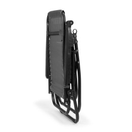 Leżak ogrodowy plażowy regulacja oparcia ruchomy daszek MultiGarden- szary MultiGarden