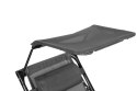 Leżak ogrodowy plażowy regulacja oparcia ruchomy daszek MultiGarden- szary MultiGarden