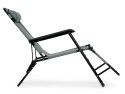 Leżak ogrodowy z zagłówkiem składana konstrukcja szary MultiGarden MultiGarden