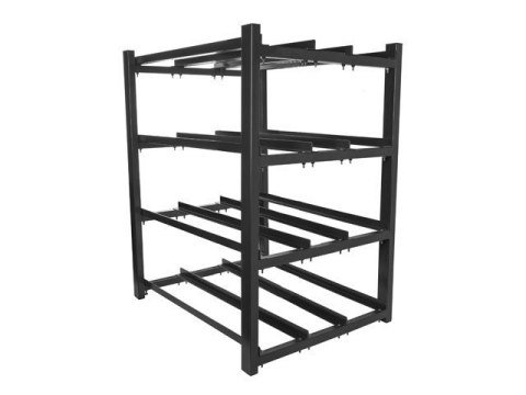 Regał na baterie do UPS Lanberg OR01-830650-304-BK, 830x650, 3 rzędy, 4 poziomy, 12 półek, czarny Lanberg