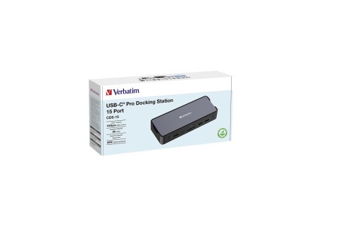 Verbatim CDS-15 Przewodowa USB 3.2 Gen 1 (3.1 Gen 1) Type-C Czarny, Szary Verbatim