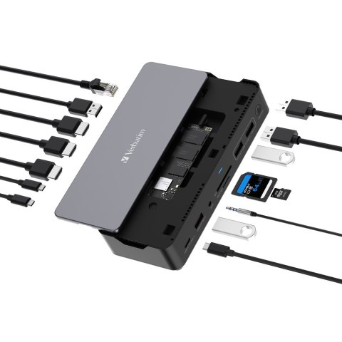 Verbatim CDS-15SSD Przewodowa USB 3.2 Gen 1 (3.1 Gen 1) Type-C Czarny, Szary Verbatim