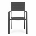 Zestaw 2 krzeseł ogrodowych na taras balkon stal HDPE szare MultiGarden MultiGarden