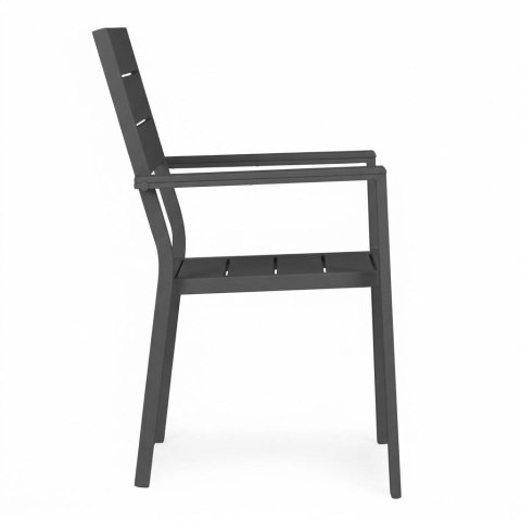 Zestaw 2 krzeseł ogrodowych na taras balkon stal HDPE szare MultiGarden MultiGarden